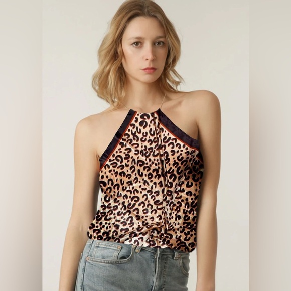 Leopard Silky  Print Scarf - Picture 2 of 2